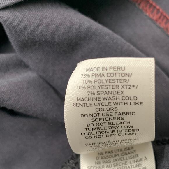 Rhone Men Element Tee S/S TShirt Large Solid black Pima Cotton blend - Picture 8 of 10